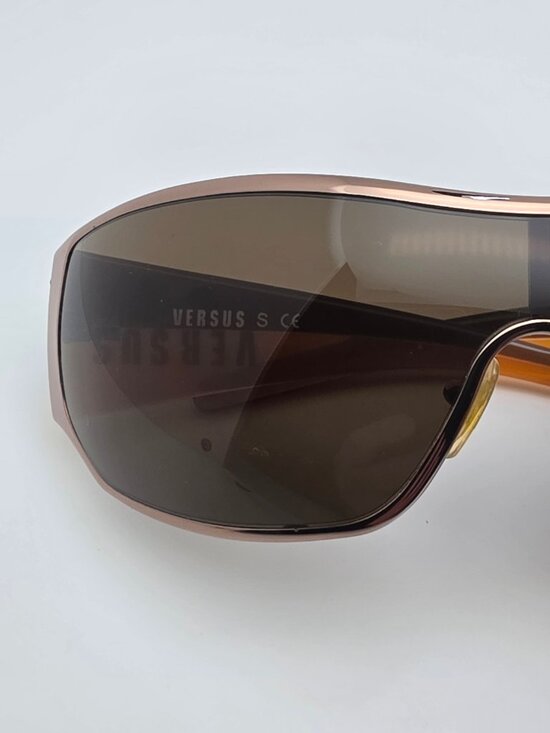 Versus by Versace Mod. 5035 1045/73 Bronze Frame Brown Lens Shield Sunglasses main image 12